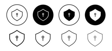 Secure vault or safety protocol to make sure file or system security icon. network firewall protection shield from hacker symbol vector