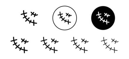 Scar icon set collection for web vector