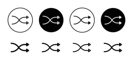 Shuffle arrow icon set collection for web vector
