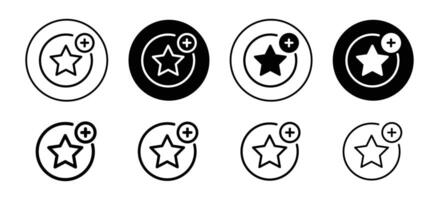 Star favorite icon set collection for web vector