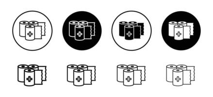 Sterile gauze icon set collection for web vector
