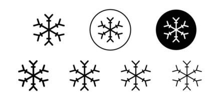 Snow icon. winter cool weather snowflake crystal sign. snowfall in cold climate condition in air conditioner symbol. Freeze ice in refrigerator or freezer sign vector