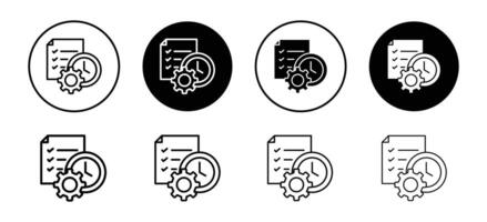 Time management icon depicting scheduling and productivity, perfect for business planning, personal organization, and productivity tools vector