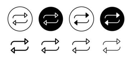 Transfer arrows icon set collection for web vector