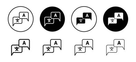 Translation icon set collection for web vector