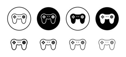 game controller or wireless joystick console for hardware input icon. electronic gamer controller for play symbol vector