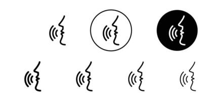 Voice recognition icon set collection for web vector