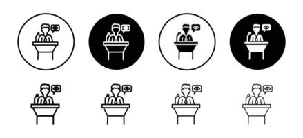 Witness icon set collection for web vector