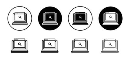Web search icon set collection for web vector