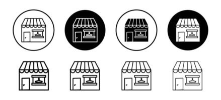 Tailor shop icon set collection for web vector