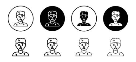 Zombie icon set collection for web vector