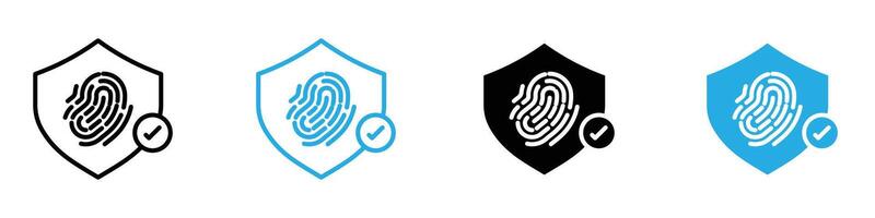 Biometric Authentication Icon Ideal for Digital Security and Identification vector