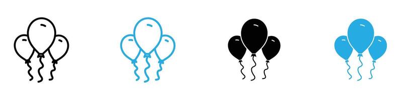 Balloons Icon for Party Decorations, Celebrations, and Event Planning Graphics vector