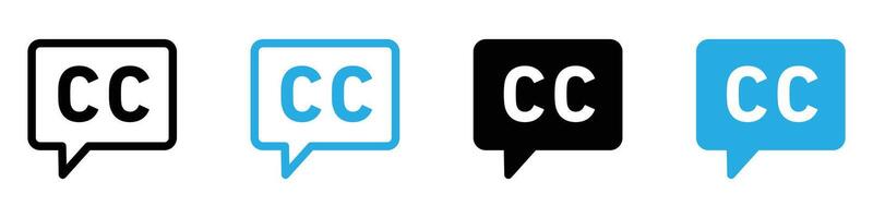 Closed Caption Symbol Emphasizing Accessibility and Inclusive Viewing vector