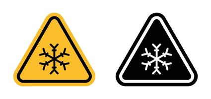 Cold temperature alert highlighting potential risk of hypothermia vector