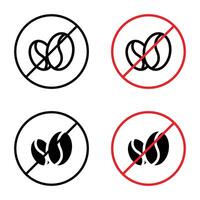 Caffeine Free Icon Highlighting Health-Conscious and Decaffeinated Choices vector