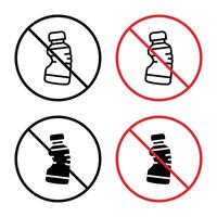 Do not dispose of plastic waste as per environmental warning vector
