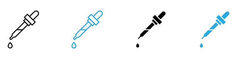 Dropper Pipette Icon Ideal for Laboratory and Scientific Tools vector