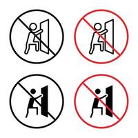 Do Not Push Sign Safety Warning Maintain Order and Prevent Accidents vector