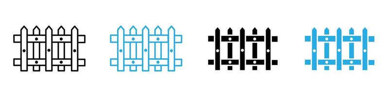 Fence icon set collection for web vector