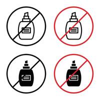 Forbidden Perfume Sign for Allergy Alerts, Sensitive Areas, and Scent-Free Zones Graphics vector