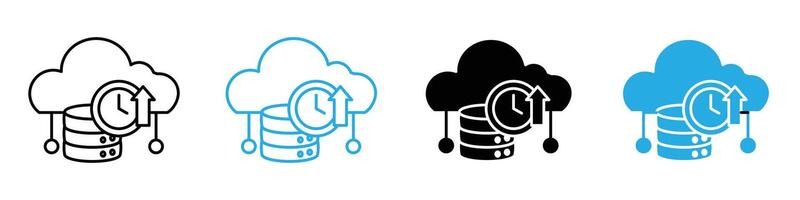 High Server Uptime Icon Promote Reliability and Efficiency in IT Services vector