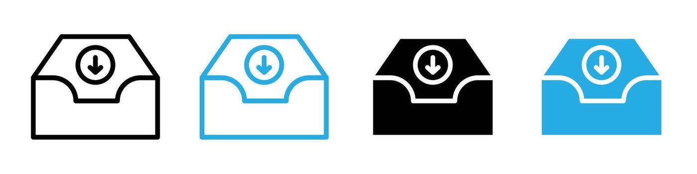 Email Inbox Icon Ideal for Communication and Messaging Designs vector