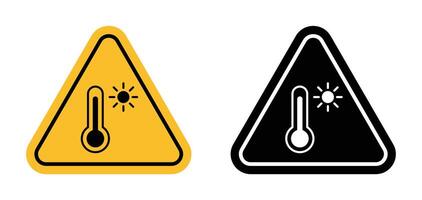 High Temperature Warning Sign Prevent Burns and Heat-Related Injuries vector