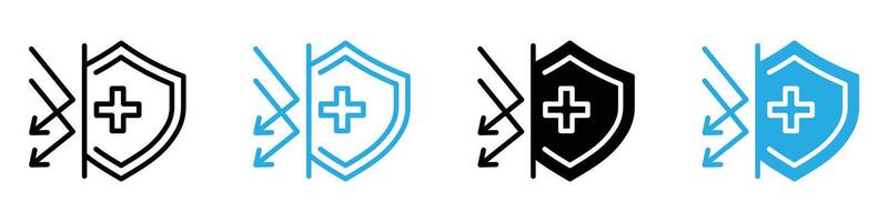Immune Guard Icon Highlighting Products for Immune System Support vector