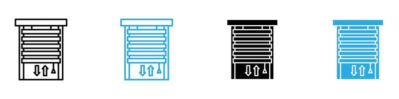 Jalousie Icon Emphasizing Adjustable Window Shutters and Blinds vector