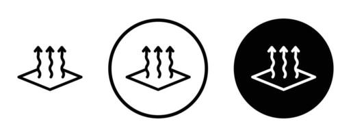 Heat icon set collection for web vector