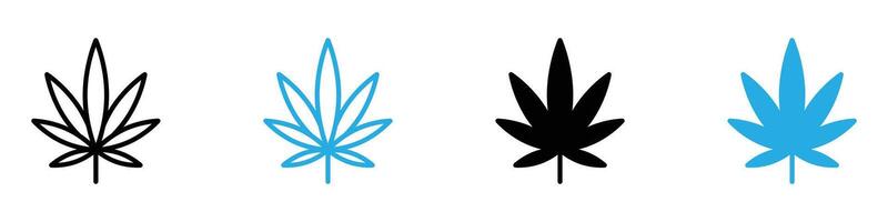 Marijuana icon set collection for web vector
