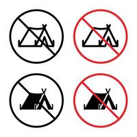 No Camping Allowed Sign Maintain Clean and Organized Outdoor Spaces vector