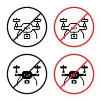 No Fly Drones Allowed Sign Ensure Privacy and Safety in Restricted Airspace vector