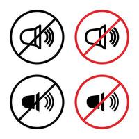No Sound Allowed Sign Maintain Silence and Order in Noise-Free Zones vector