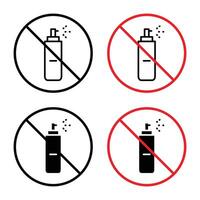 No Spray Can Allowed Sign for Vandalism Prevention, Public Safety, and Restricted Items Graphics vector