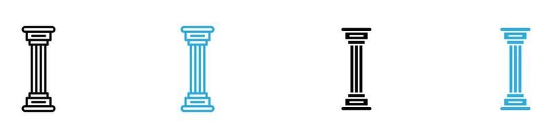 Pillar icon set collection for web vector