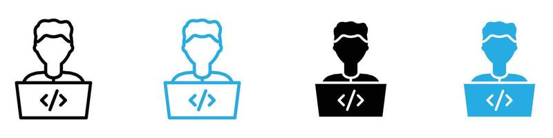 Programmer Icon for Coding, Software Development, and Tech Industry vector