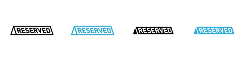 Reserved Icon Perfect for Seating and Event Reservations vector