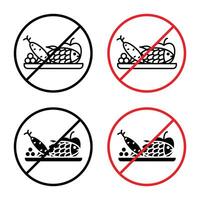 Picnics Are Prohibited Sign for Public Park Regulations and Cleanliness vector