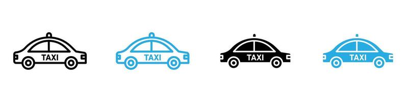 Taxi icon set collection for web vector