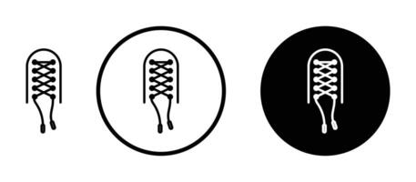 Shoe lace icon set collection for web vector