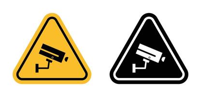 Surveillance Sign Enhance Security with Monitoring Alerts vector