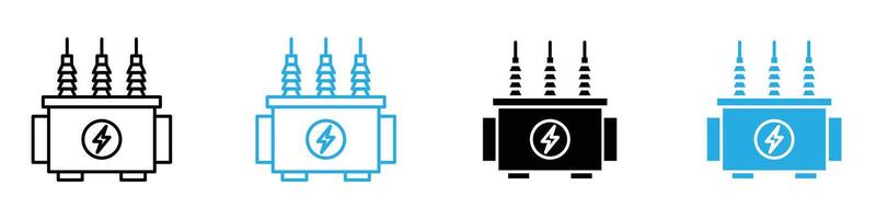 Electrical Transformer Icon Perfect for Utility and Electrical Engineering Designs vector