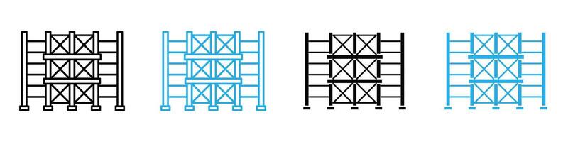 Scaffolding Symbol Representing Construction and Structural Support vector