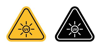 UV light warning sign indicating do not look directly at ultraviolet light vector
