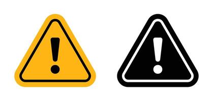 Warning Sign with Exclamation Point General Safety Alert Icon for Various Uses vector