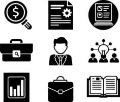 set of business icon illustration.idea, contact, target, organization, community, network, technology, businessman vector