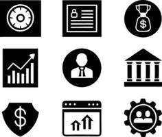 set of business icon illustration.idea, contact, target, organization, community, network, technology, businessman vector