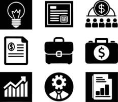 set of business icon illustration.idea, contact, target, organization, community, network, technology, businessman vector